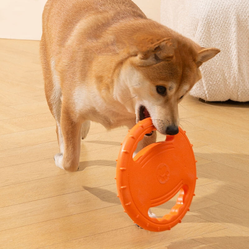 Steering Wheel Rubber Throw Toy Interactive Dog Flying Disc