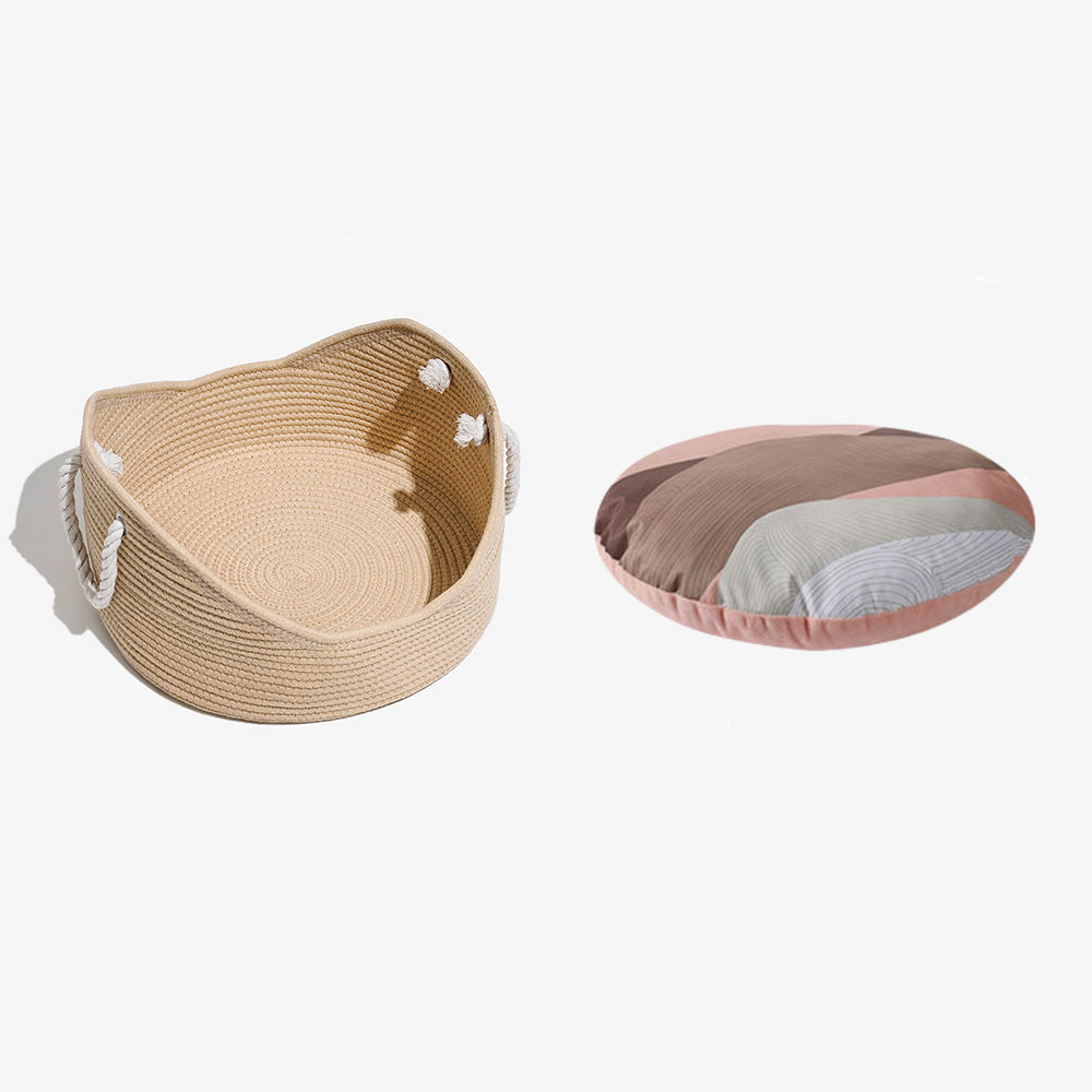 Straw Durable Handmade Cradle Pet Cat Bed