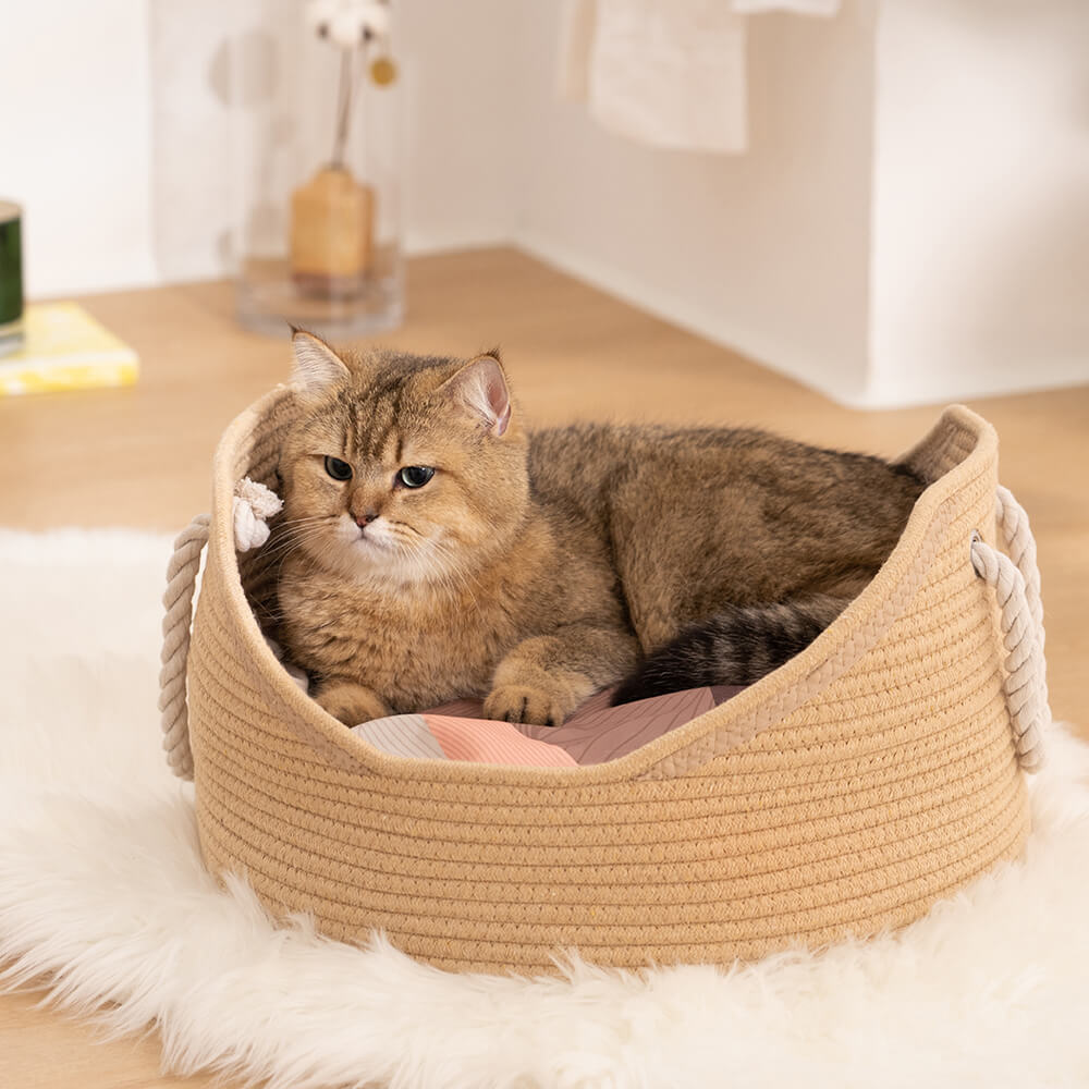 StrawDurableHandmadeCradlePetCatBed13