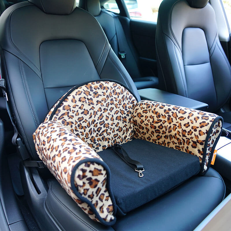 StylishLeopardPrintPlushSafetyDogCarSeatBed-_2