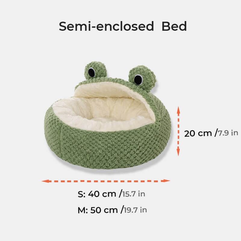 Adorable Frog Shape Wrapped Pet Bed Cat Cave