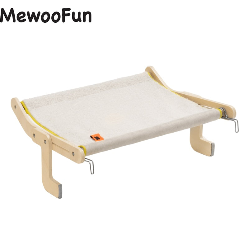 Hanging Cat Hammock Wooden Sofa House Furniture Indoor Comfortable Sun Seat Bedside Cat Sleeping Bed