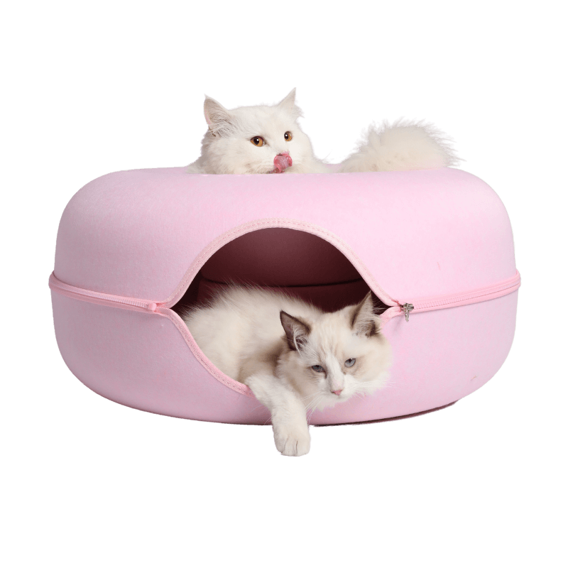 Donut semi-enclosed cat nest tunnel nest