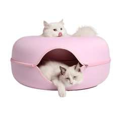 Donut semi-enclosed cat nest tunnel nest